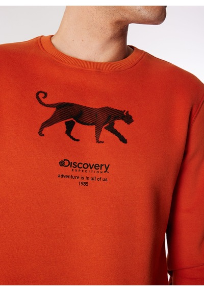 Discovery Expedition Koyu Turuncu Erkek Bisiklet Relaxed Baskılı Sweatshirt D4wm-swt3247 Discovery Expedition Koyu Turuncu Erkek Bisiklet Relaxed Baskılı Sweatshirt D4wm-swt3247
