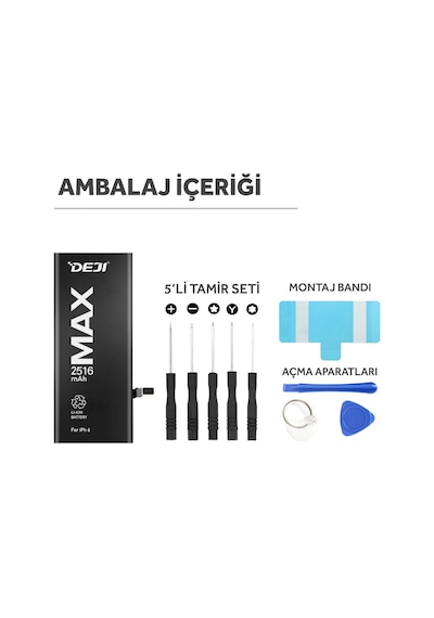Apple Uyumlu iPhone 6 Batarya Mucize Batarya Deji 2516mAh