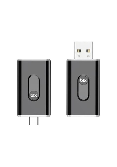 Bix Cb02 2.4g/5g Wifi Carplay Android Auto Kabloludan Kablosuza Çevirici Usb-a Usb-c Çift Uçlu Hibrit Adaptör