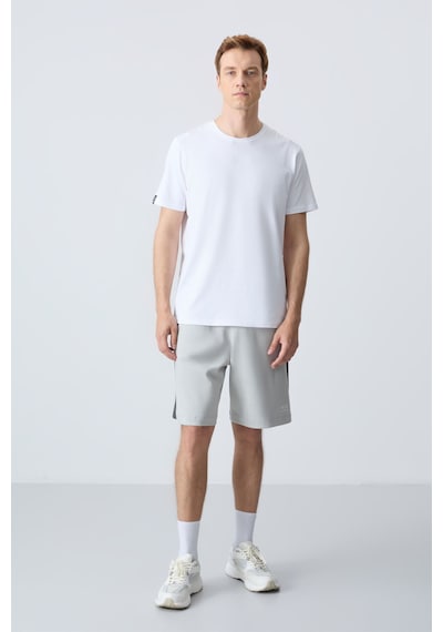 Air Jones Tommy Life Taş Pamuklu Kalın Yumuşak Dokulu Standart Fit Basic Erkek Şort - 81280 Taş