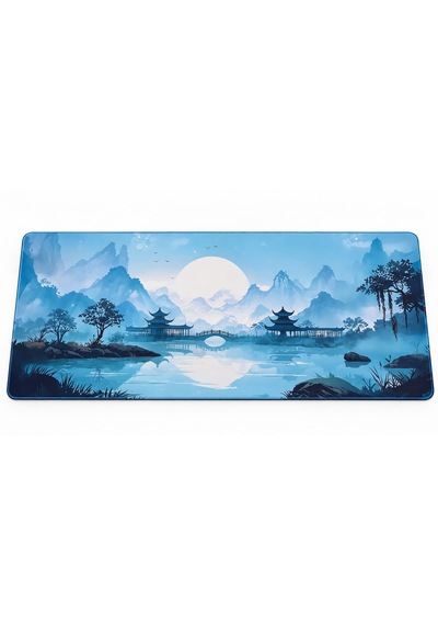 Razador Azure Serenity 90x40 Cm Xxl Gaming Profesyonel 1. Sınıf Oyuncu Mouse Pad Kaymaz Taban 4 Mm Mousepad