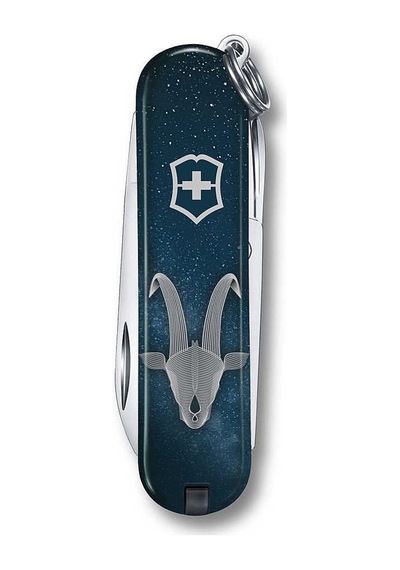 Victorinox 0.6223.2cap Classic Sd Zodiac Signs 58mm Kamp Çakısı, Oğlak Burcu Mavi