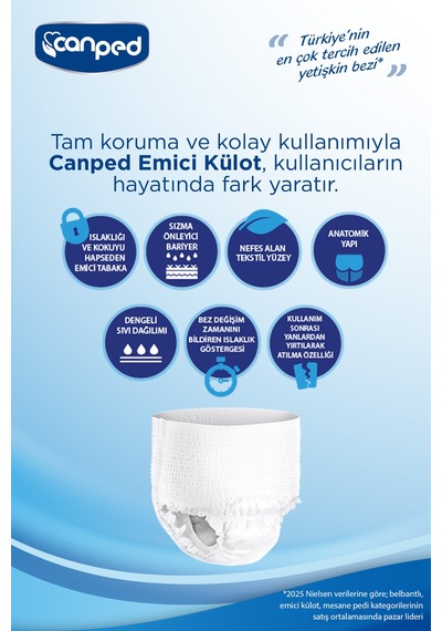 Emici Külot Extra Büyük Boy Large 120 Li Tek Ebat