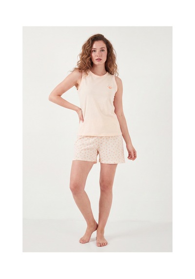 Lela Baskılı Pamuklu Bisiklet Yaka Şortlu Pijama Takımı Bayan Pijama Takımı 65790786 Somon Lela Baskılı Pamuklu Bisiklet Yaka Şortlu Pijama Takımı Bayan Pijama Takımı 65790786 Somon