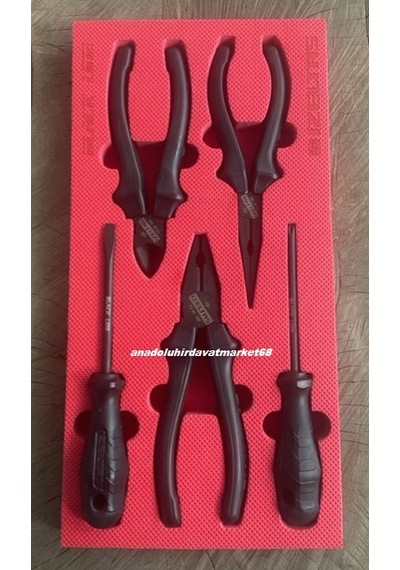 İzeltaş Black Line Pense Seti Carbon Çelik Yankeski Kargaburun Tornavida 5pcs Diğer