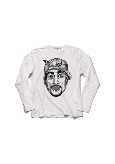 2Pac Tupac Shakur Makavelı Cartoon 2 Pac 3 Uzun Kollu Tişört (518428125)