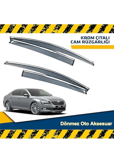 Skoda Süper B Mügen Cam Rüzgarlığı Nikelajlı 2015-2021 Arası 4 Lü N11.23221