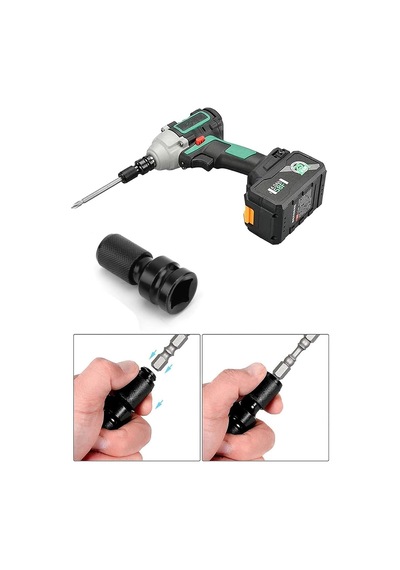 Torklu Somun Sıkma Bijon Sökme Darbeli Matkap İçin Bits Adaptörü 1 Adet Yaylı Ağır Hizmet Mandreni