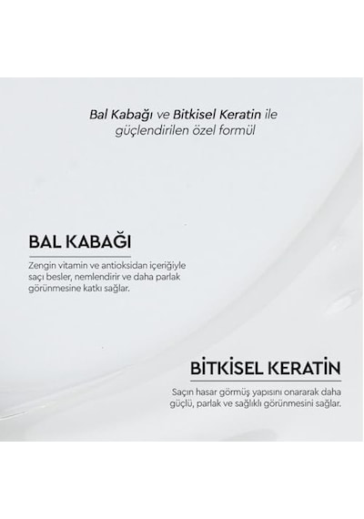 Onarıcı & Güçlendirici Bakım - Balkabağı Ve Bitkisel Keratin İçeren Bitkisel Şampuan