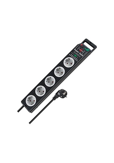 Brennenstuhl Super-solid Surge Protection 13.500 A 5'li Priz, Siyah 0