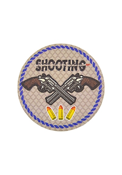 Rovelver Tabanca Shooting - Cırt - Patch - Peç - Arma - 8 Cm Açık Gri