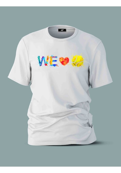 Fnbx We Love Tennis T-shirt BEYAZ