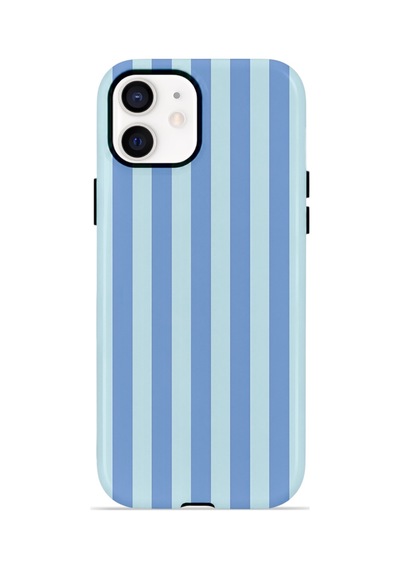 Apple iPhone Uyumlu 11 Vorian Çift Katmanlı Magsafe Kılıf Blue Gelato Stripe