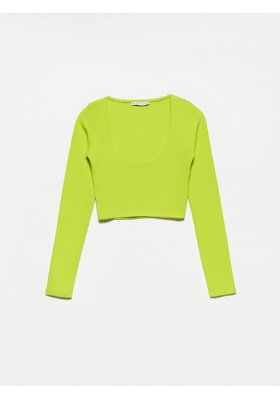 Dilvin 30111 Uzun Kollu Top-lime