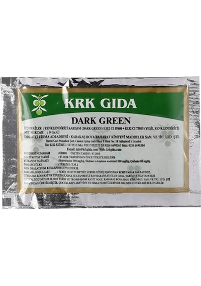Krk Gıda Toz Gıda Boyası Yeşil 9 G