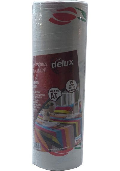 Delux Masa Örtüsü Kağıt Kullan At 10 Lu 15mt 100x150 0130 Çok Renkli