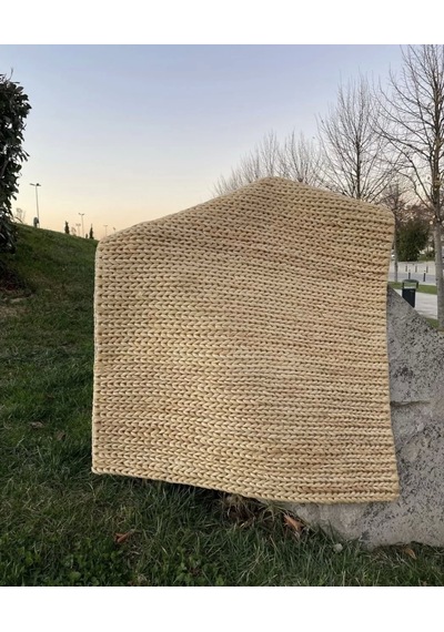 Eko Halı Flatweave Choti Cream Dekoratif Jüt Kilim