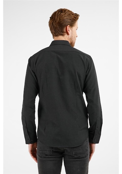 İmza Siyah - Beyaz Kendinden Desenli Sert Yaka Uzun Kol Cepsiz Slim Fit Pamuklu Gömlek 1004255216 Siyah - Beyaz İmza Siyah - Beyaz Kendinden Desenli Sert Yaka Uzun Kol Cepsiz Slim Fit Pamuklu Gömlek 1004255216 Siyah - Beyaz