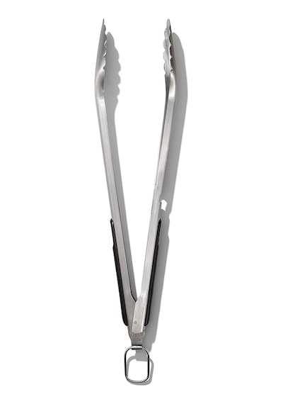 Oxo Good Grips Paslanmaz Çelik Uzun Barbekü Maşası, Dahili Şişe Açacaklı 47,5 Cm - Sosis, Sebze Ve Daha Fazlası