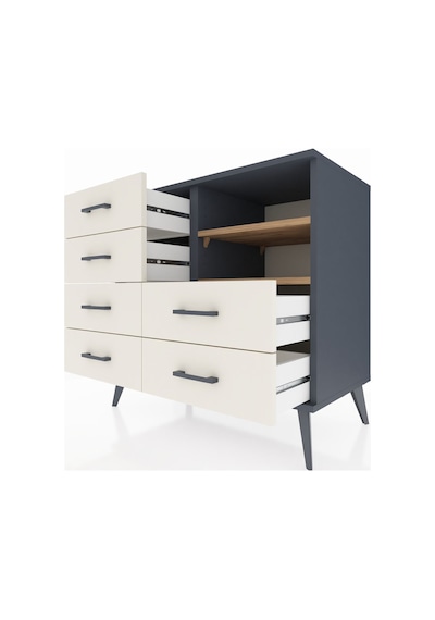Hyperion Şifonyer 2 Raflı 6 Çekmeceli 88x44x80 Antrasit-çam/aytaşı Çam/aytaşı Hyperion Şifonyer 2 Raflı 6 Çekmeceli 88x44x80 Antrasit-çam/aytaşı Çam/aytaşı