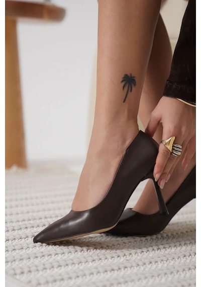 Trendella Kadın Acı Kahve Stiletto Tr08ms26c Siyah