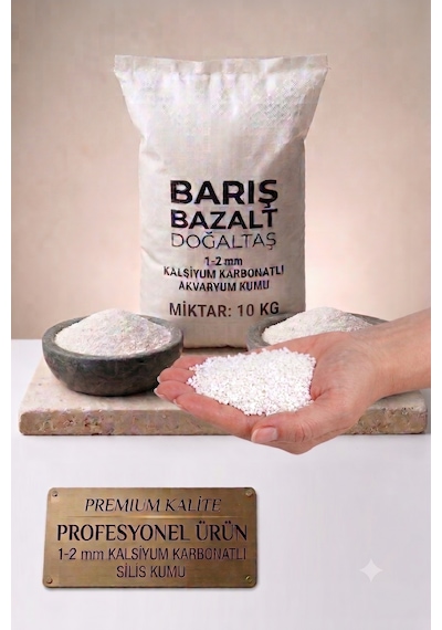 10 Kg Beyaz Silis Akvaryum Kumu 1-2 Mm Doğal Beyaz Akvaryum Taban Kumu Tatlı Su Akvaryumu İçin