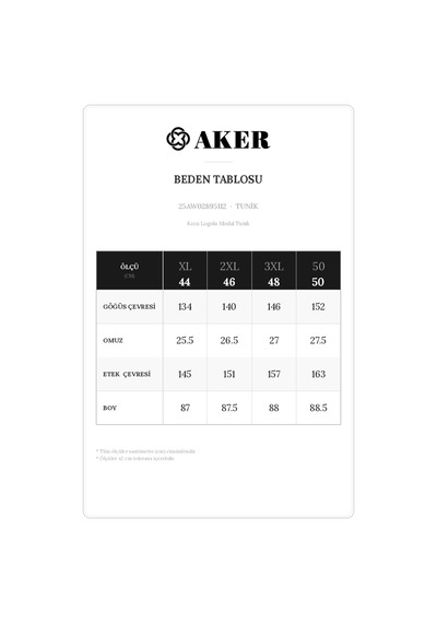 Aker Koza Logolu Modal Tunik Kahverengi Kahverengi