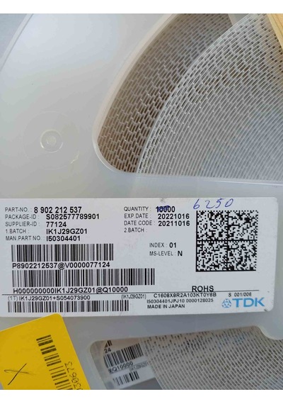 C1608x8r2a103kt0y6b Tdk 1000 Adet