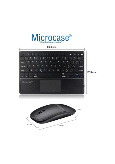 Huawei Uyumlu Matepad Pro 12.6 Bt Mouse&Touchpad Klavyeli Kılıf - Bkk15
