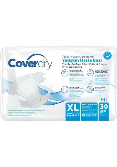 Coverdry Yetişkin Hasta Bezi XL 30'Lu