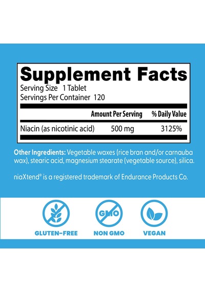 Doctors Best Sustained-release Vitamin B3 Niacin With Niaxtend Supports Heart Health 120 Veg Caps Aromasız