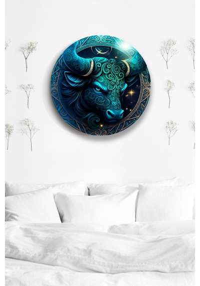 Boğa Burcu Astroloji Duvar Tablosu, Burç Sembol Şık Ahşap Mdf Tablo, Ev, Ofis, Duvar Dekorasyonu