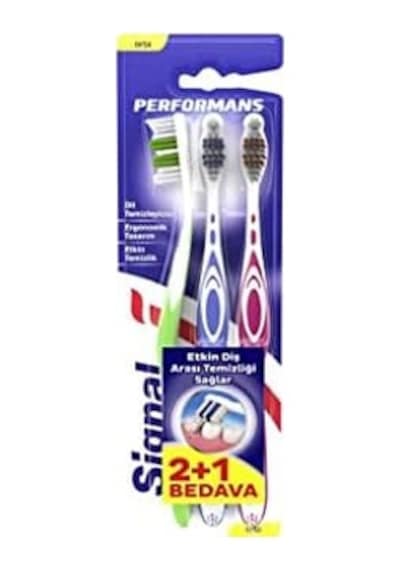 Performans Etkin Diş Temizliği 2+1 Orta Diş Fırçası Açık Ahşap