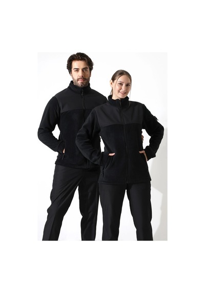 Soft Shell Robalı Unisex Polar Mont - Siyah Siyah