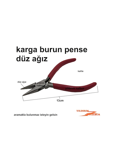 Karga Burnu Düz İnce Ağız Hobi Tipi Düz Ağız İnce İşler İçin Kali