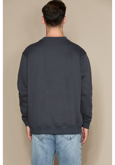 Grımelange Elıon Erkek V Yakalı Gri Sweatshirt