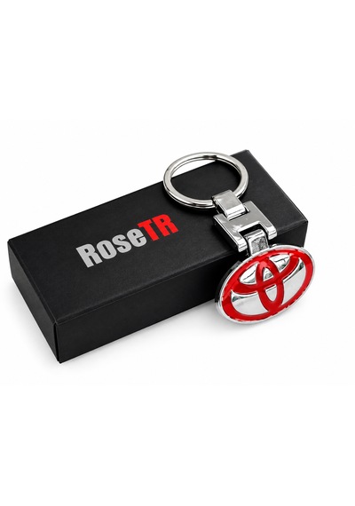 Toyota İle Uyumlu Metal Kırmızı Anahtarlık Aksesuar Corolla Avensis Auris Yaris