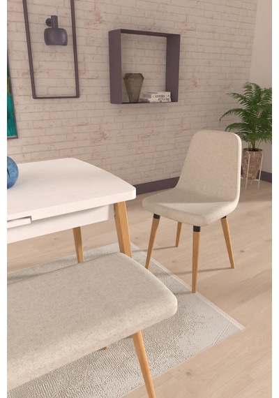 Vilinze Tosya Sandalye Tosya Bank Avanos Ahşap Mdf Açılır Mutfak Masası Takımı - 70x120+30 Cm Krem Vilinze Tosya Sandalye Tosya Bank Avanos Ahşap Mdf Açılır Mutfak Masası Takımı - 70x120+30 Cm Krem