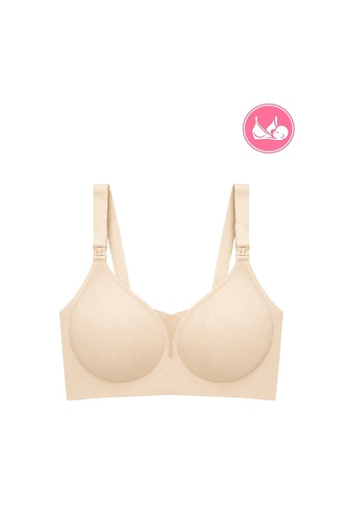 Cottonill Seamless Bra - Nuvia Ten Lazer Kesim Klipsli Önden Açılabilir Rib Dokulu Dikişsiz Emzirme Sütyeni