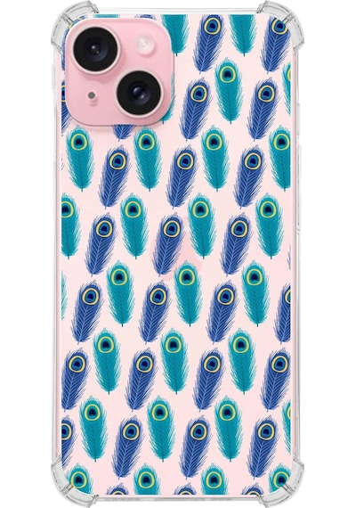 Printify Apple Uyumlu iPhone 15 Devil Eye 4 Baskılı Şeffaf Köşe Korumalı Antişok Kılıf 0166d