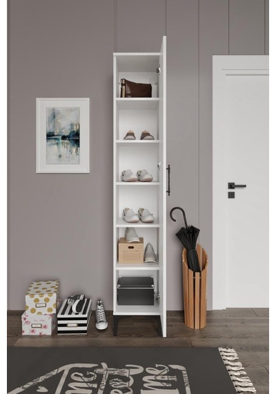Plain Metal Ayak Metal Kulp Pla1200 Ayakkabılık Mutfak Dolabı Banyo Dolabı Balkon Dolabı Kiler Dolabı Çok Amaçlı Dolap Beyaz