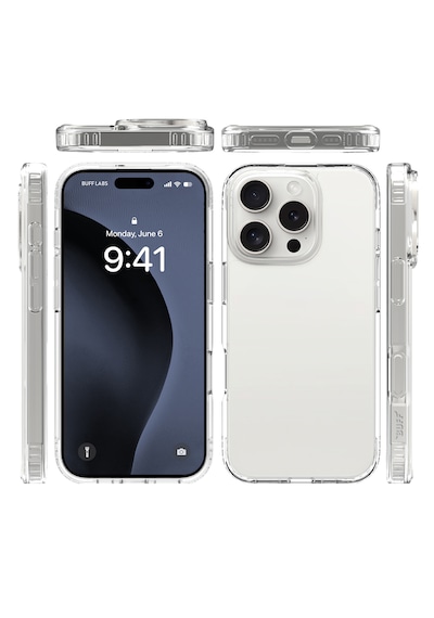 Apple Uyumlu iPhone Buff 16 Pro Air Hybrid Şeffaf Kılıf Crystal Clear