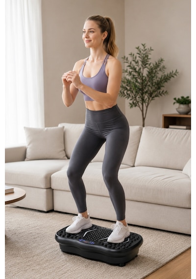 Walke Titreşimli Egzersiz Aleti Basen, Karın, Kol Ve Bacak Spor Cihazı Siyah