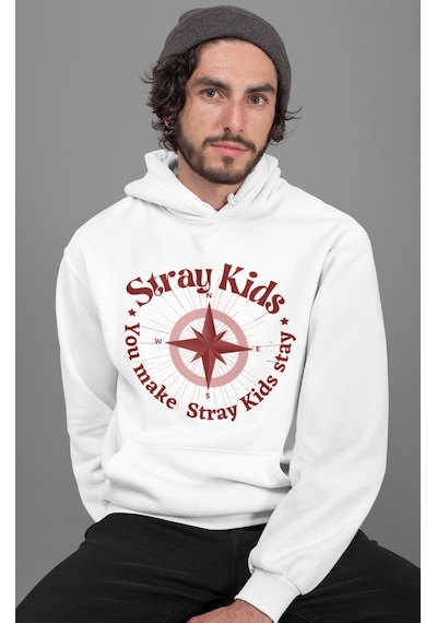 Sevbano Tasarım Stray Kids Baskılı Unisex Oversize Müzik Grubu Hoodie beyaz Sevbano Tasarım Stray Kids Baskılı Unisex Oversize Müzik Grubu Hoodie beyaz