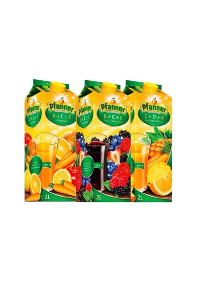 Pfanner 3'lü Vitamin Paketi Meyve Suyu 3 x 2 L