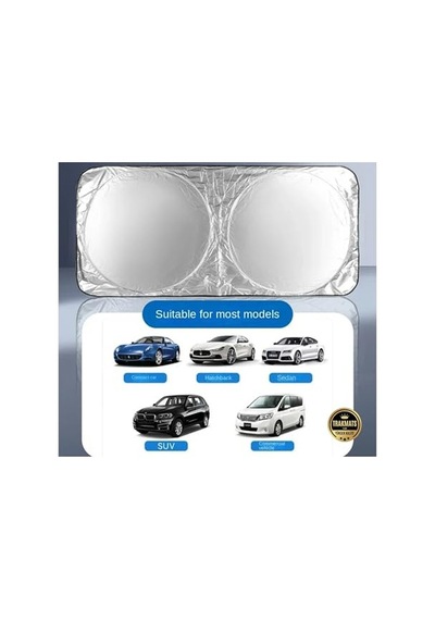 Trakmats Volkswagen Golf 7 2012-2019 İle Uyumlu Oto Ön Cam Güneşlik, Katlanabilir Milfonlu, Uv Koruma, 150x70 Cm