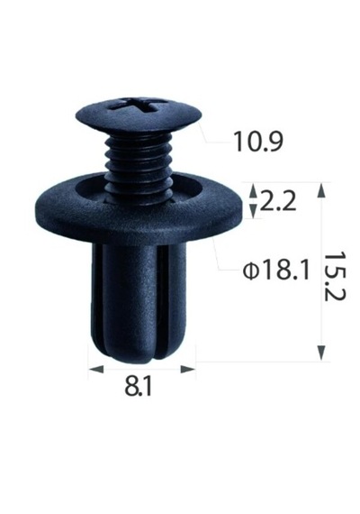 Oto Klips Davlumbaz Klipsi 86590-28000 Hyundai Kia Subaru 91059-fc050 Mazda B09251833 25li Paket Adet / 25 Adet