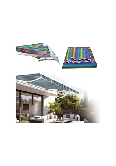 Bu Geri Çekilebilir Veranda Tentesi Yedek Kumaş Çerçevesiz Veranda Tentesi Üst Yedek Kumaş, %100 280 G/m² Polye Çok Renkli