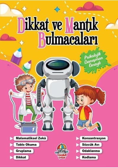 Dikkat ve Mantık Bulmacaları - Pembe Kitap- Yağmur Çocuk