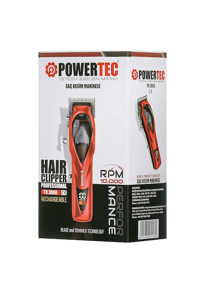 Powertec TR-3900 Saç Sakal Kesim Makinesi 10.000 RPM